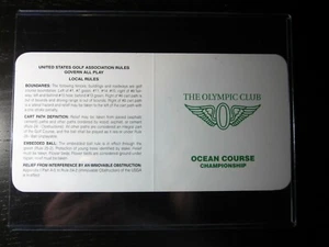 THE OLYMPIC CLUB Golf Scorecard (Unused, Mint) OCEAN COURSE Championship - Picture 1 of 2