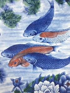 Plato de colección Andrea por Sadek Koi Fish Japón coleccionistas barra de sushi arte 12" - Imagen 1 de 12