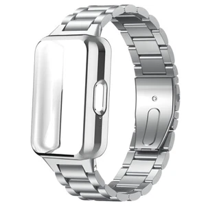 For Samsung Galaxy Fit 3 Stainless Steel Band + Soft TPU Case Cover Metal Strap - Photo 1 sur 22