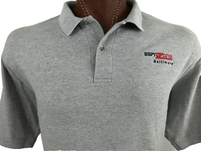Polo ESPN Zone Baltimore Gris Hecho en EE. UU. 100% Algodón XL Foto 1 de 4