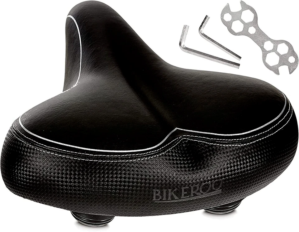 Bikeroo Oversized Bike Seat - Comfort Outdoor Bike Seat Elastomer Springs - Image 1 of 4