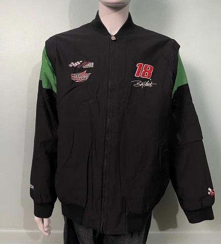 Vintage CHASE AUTHENTICS NASCAR BOBBY LABONTE #18 FULL ZIP JACKET SIZE XL Cover