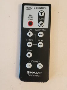 SHARP G0054TA Camcorder Remote Control. Tested works. Used, excellent condition. - Picture 1 of 5