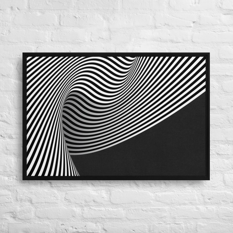 Black abstract background 36x24-Framed Canvas Print - Image 1 of 1