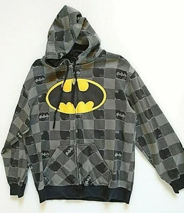 DC Comics Batman Hoodie Jacke Jugend Gr. S10 grau kariert - Bild 1 von 5