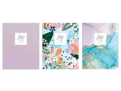 TALLON Photo Albums Slip in Holds 200 Pockets 5"x 7" Memory Storage 3 Assorted Designs