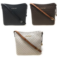 New Michael Kors Jet Set Travel Large Messenger Leather Crossbody Bag Handbag 