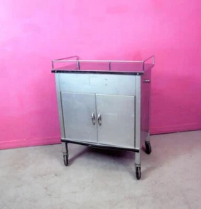 Simmons 30" 2 Drawer Stainless Steel Anesthesia Crash Cart Table Prep Stand - Picture 1 of 12
