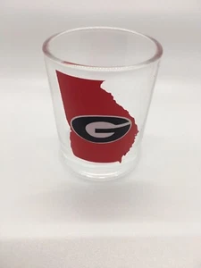 Georgia Bulldogs Shot Glass - 2,6 once Shot Glass - Tailgating - Calcio - Foto 1 di 3
