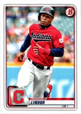 2020 Bowman Francisco Lindor #35 Cleveland Indians Baseball Card