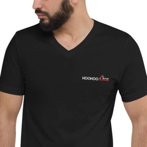 Unisex Short Sleeve V-Neck T-Shirt - Picture 1 of 7