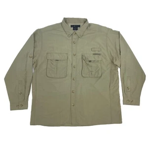 ExOfficio Shirt Men's XL Beige Button Down Long Sleeve Vented Roll Tab Outdoors - Picture 1 of 8