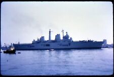 35mm Colour Slide Kodachrome Aircraft Carrier HMS Illustrious RO6 Ship Navy 1982