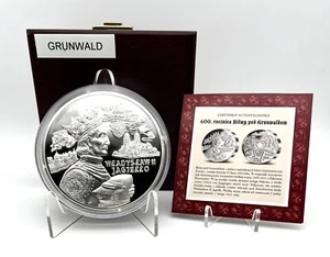 Polonia 2010 600 Aniversario de la Batalla de Grunwald 1 KG Medalla de Plata - Imagen 1 de 9