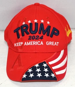 Mütze rot 2024 Trump Keep America Great USA Donald Trump Signatur verstellbar - Bild 1 von 5