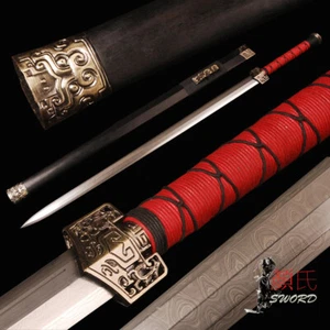 Espada afilada de doble filo afilada de doble filo de acero plegado de la dinastía Han china de 43 - Imagen 1 de 12