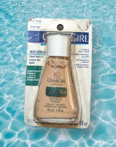 VINTAGE 1980s COVERGIRL Moisture Wear Liquid Foundation Makeup TRUE BEIGE NOS - Picture 1 of 5