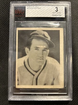 1939 Play Ball Don Heffner #44 BGS BVG 3 VG - Image 1 of 2