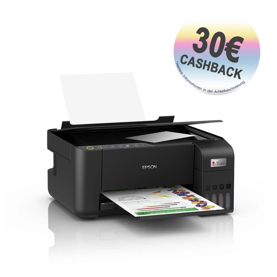 Epson Tintenstrahldrucker EcoTank ET-2864 Multifunktion Schwarz DIN A4 B Ware