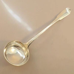 Große schwere 18. Jh. Silberkelle Arras Frankreich weibliche Witwe Silberschmied Fauquette - Bild 1 von 7