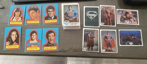 1978 Topps Superman The Movie: Series 1 Complete 77 Card Set + stickers & Silver - Picture 1 of 4