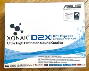 ASUS Xonar D2X PCI 7.1 Surround Sound Card Gaming/Home Cinema Dolby DTS - Afbeelding 1 van 2