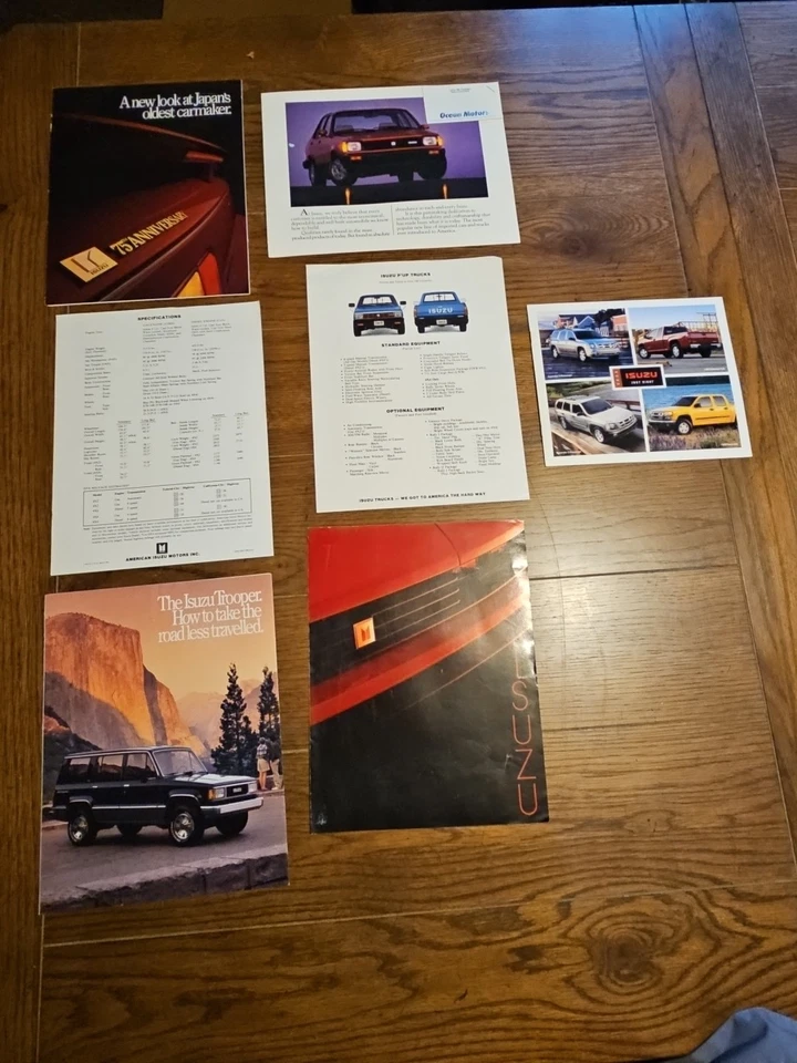Lote De 7 Camionetas Isuzu 1981-2006 Original Car Venta Folleto Catálogo Foto 1 de 4