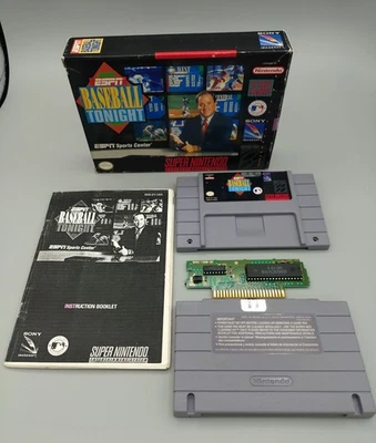 ESPN Baseball Tonight (Super Nintendo, 1994) w. Box & Manual - Image 1 of 2
