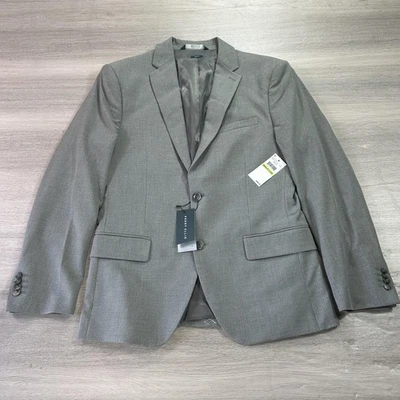 NEW Perry Ellis Blazer Mens 38 Short Gray Slim Fit Stretch Sport Coat Jacket - Image 1 of 4
