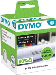 S0722400 Original (36 mm x 89 mm) 520er Pack Etikettenschreiber GROSSES Adressetikett - Bild 1 von 12
