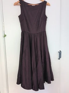 Chic Star Dress Womens Size 36 Purple Red Sleeveless Boat Neck Zip Flared Party - Picture 1 of 7