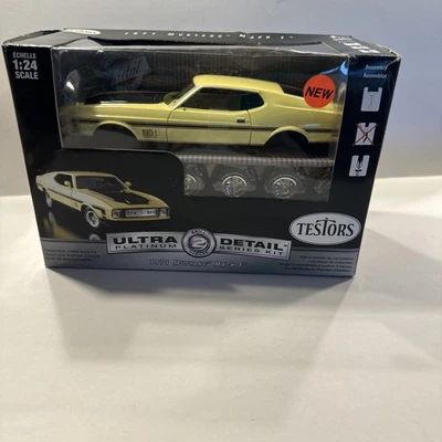 TESTOR'S 1971 FORD MUSTANG MACH 1 Yellow MODEL KIT 1/24 SKILL LEVEL 2 - Image 1 of 4