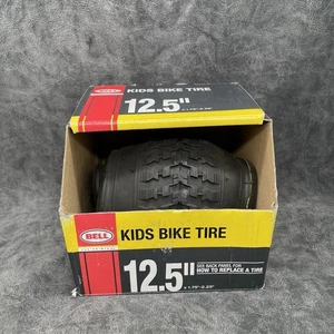 1 BRAND NEW BELL KIDS BIKE TIRE 12 1/2” X 2 1/4” (57-203) BLACK SET BOYS/GIRLS - Picture 1 of 4