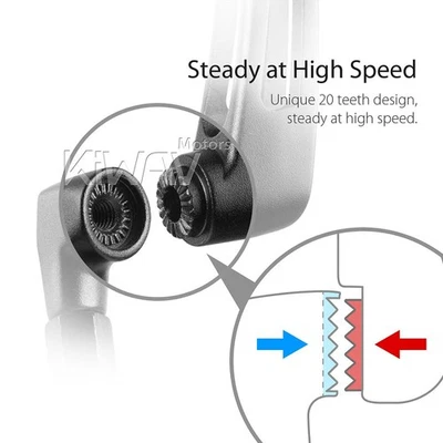 Rétroviseurs Convex Ovale noir sandblast + slotted arm pour Victory GUNNER - Photo 1/4