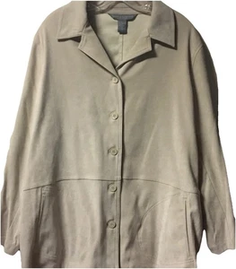 Jessica Holbrook ~ Mujer ~ Chaqueta ~ 1X ~ Gamuza ~ Abrigo - Imagen 1 de 24