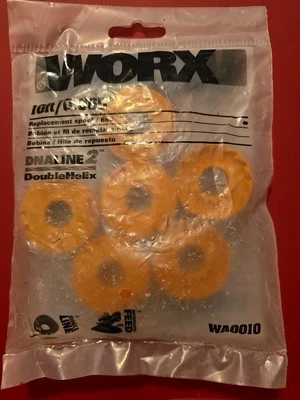 Worx Replacement Spool Line WA0010 10’ WG150 151 165 166 GT Trimmer DNALINE2 6pk - Image 1 of 4
