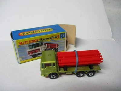Camión viga Matchbox Lesney Superfast SF58 DAF - carrocería metálica de cal, en caja Foto 1 de 2