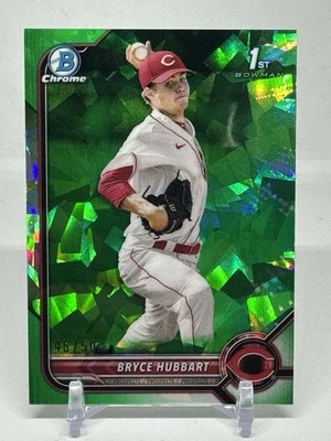 BRYCE HUBBART *SAPPHIRE GREEN /50 - 1ST BOWMAN* 2022 Bowman Prospects #BDC-17  - Image 1 of 2