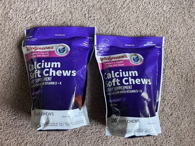 Walgreens Calcium soft chews Dietary Supplement Chocolate with Vit D and K - Image 1 of 4