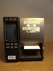 TSC TTP-2410MT Thermal Barcode Label Printer LAN USB - 105,742 M - BAD PRINT - Afbeelding 1 van 9