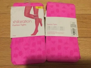 2 packages of Xhilaration fashion tights size S/M hot pink  - Picture 1 of 4