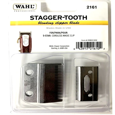Hoja cortapelos Wahl Stagger-Tooth de 2 agujeros para clip mágico inalámbrico de 5 estrellas #2161 Foto 1 de 2
