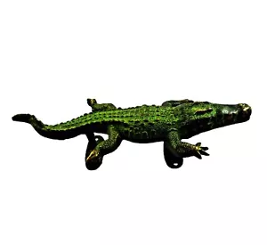 Crocodile Alligator Shape Antique Vintage Style Handmade Brass Door Pull Handle - Picture 1 of 11