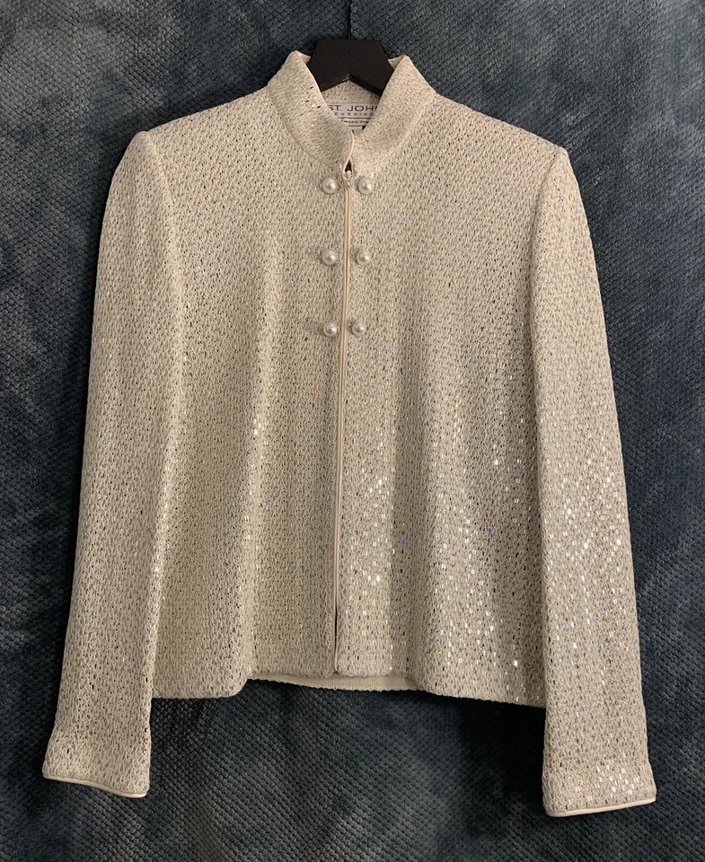 Chaqueta gris St. John Evening By Marie nueva con etiquetas  Foto 1 de 4