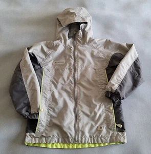 COLUMBIA Youth Gray/Charcoal Hooded 3-Season Windbreaker/Jacket -- Sz 10/12 - Picture 1 of 10