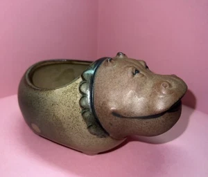 Hipopótamo de gres hipopótamo vintage. Uctci. Japón.   Raro - Imagen 1 de 11