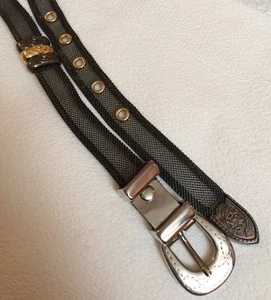 VNG FIRENZE INFINITY ART WORKS Silver Brass Metal Belt ITALY Women's Size S/M - Picture 1 of 4