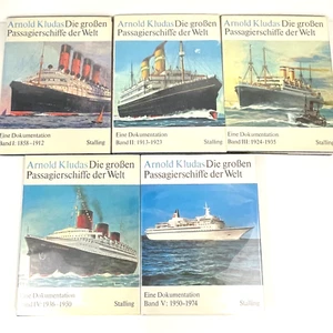 5 VOL The Big Ones, Passenger Ships of the World ARNOLD KLUDAS German Language - Picture 1 of 9