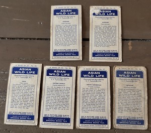 Brooke Bond - Asian Wild life (1962) - incomplete set