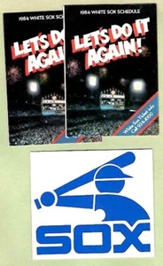 CHICAGO WHITE SOX ~ 1984 Taschenplan, 2 verschiedene + BONUS ~ KOSTENLOSER VERSAND - Bild 1 von 2